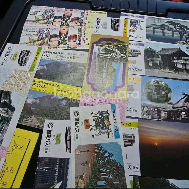 골동품 수집 일본 옛날 고속버스표 외 미사용다수--3