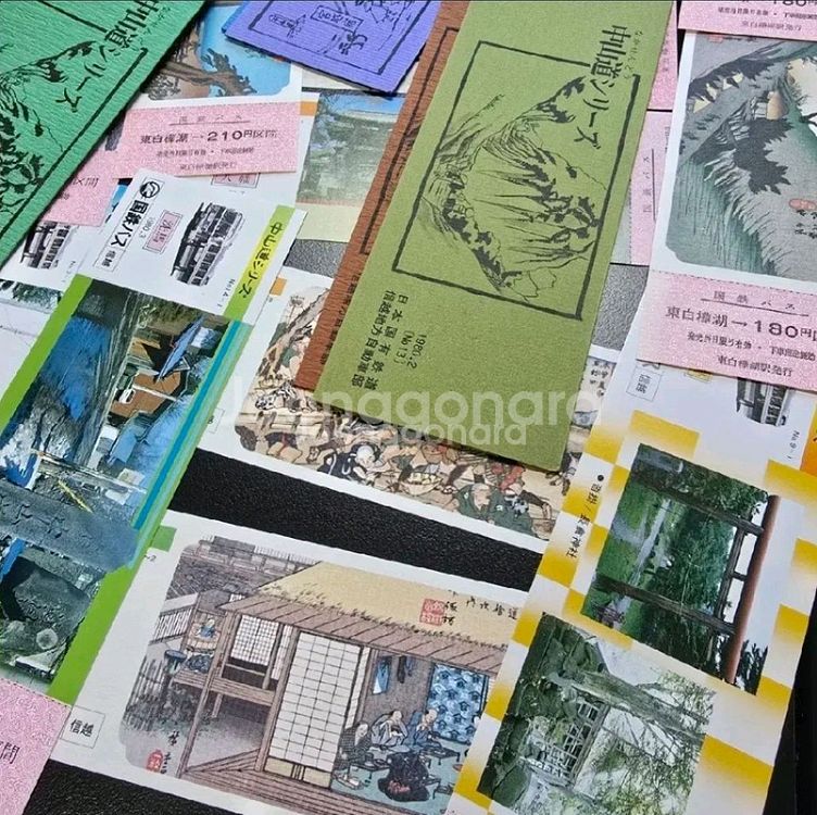 골동품 수집 일본 옛날 고속버스표 외 미사용다수--6