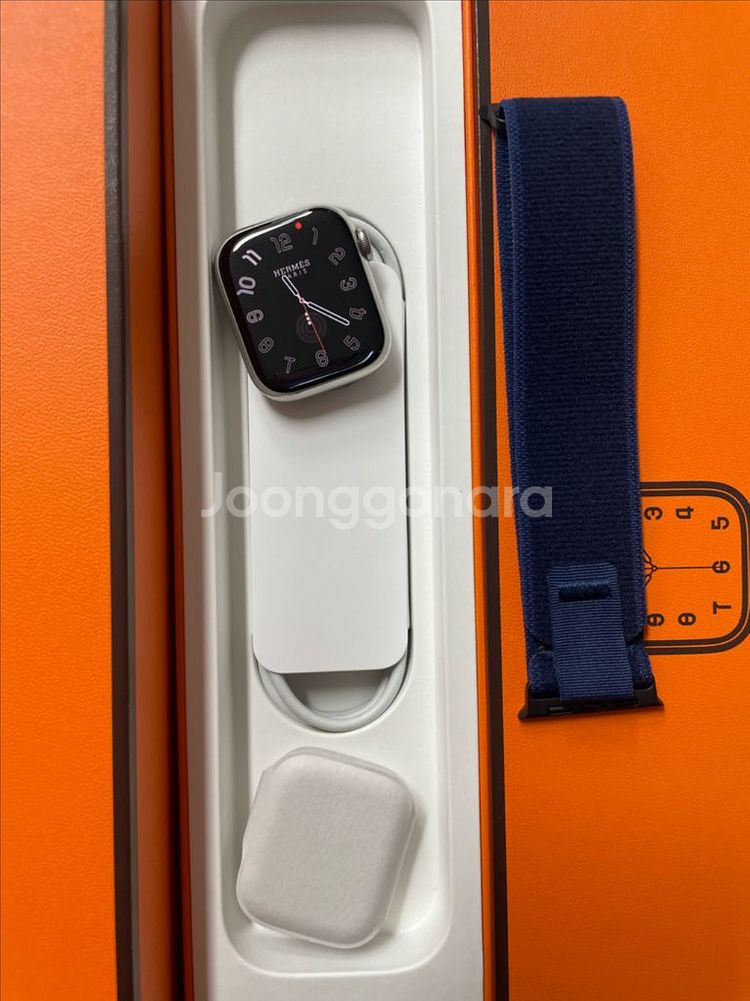 애플워치8에르메스 실버 41mm 신품급--0
