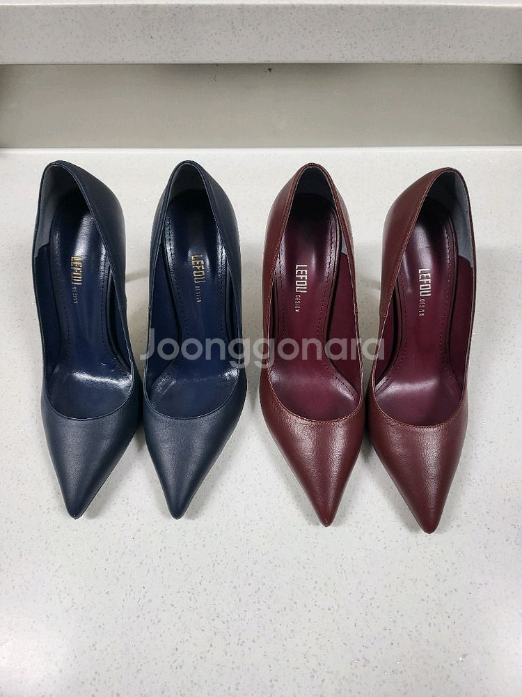 뻬딱구두 수제화 천연 가죽 스틸레토 힐 235--0