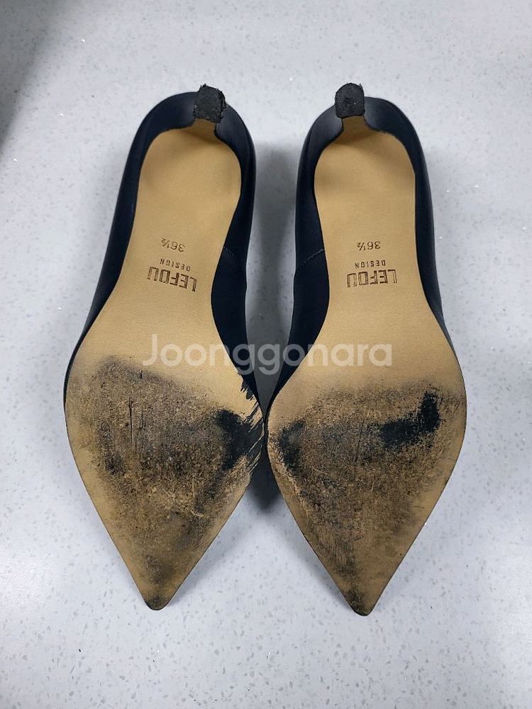 뻬딱구두 수제화 천연 가죽 스틸레토 힐 235--4