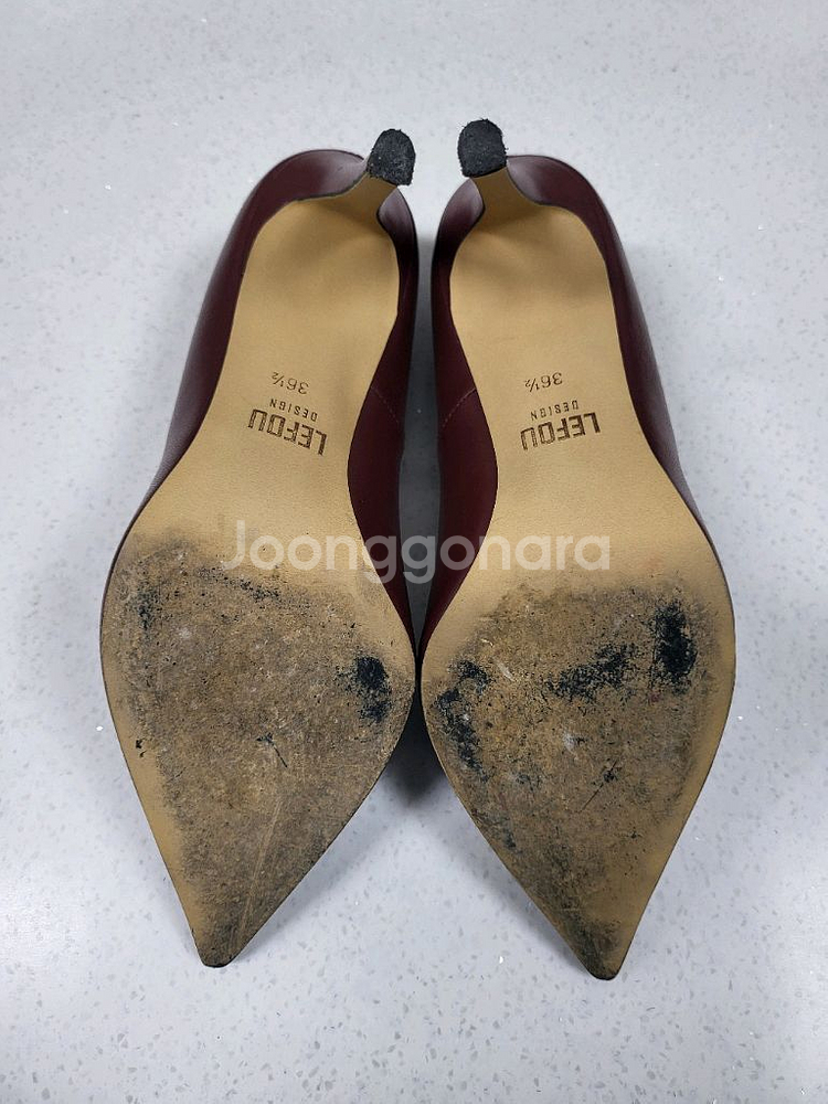 뻬딱구두 수제화 천연 가죽 스틸레토 힐 235--8