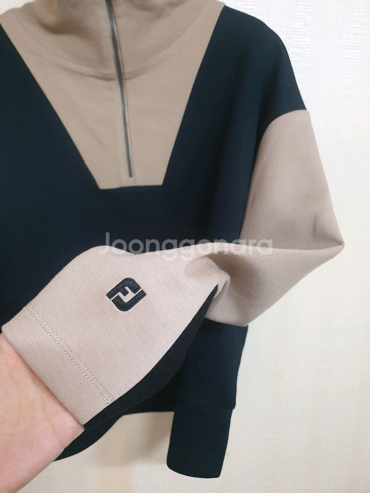 풋조이 골프 반집업 긴팔 티셔츠/골프웨어/90/M--1