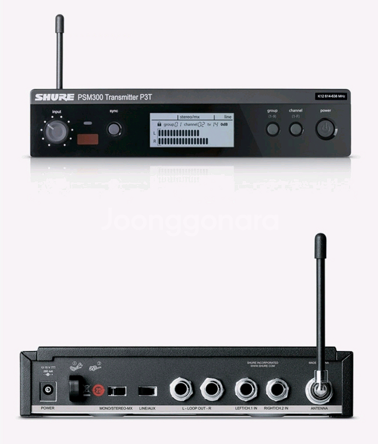 슈어 SHURE P3TR112GR 무선인이어 모니터링--2
