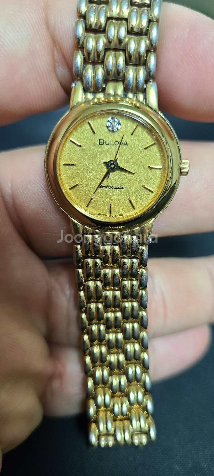 부로바 앰버서더 18K 골드 크라운 시계--0