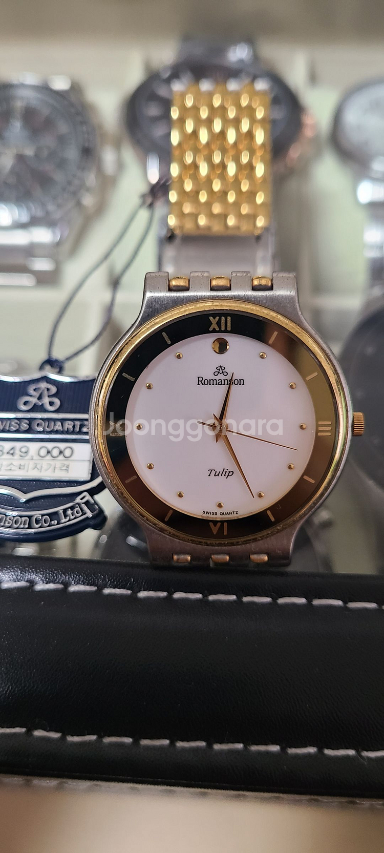18K 골드 크라운 로만손 툴립 빈티지--0