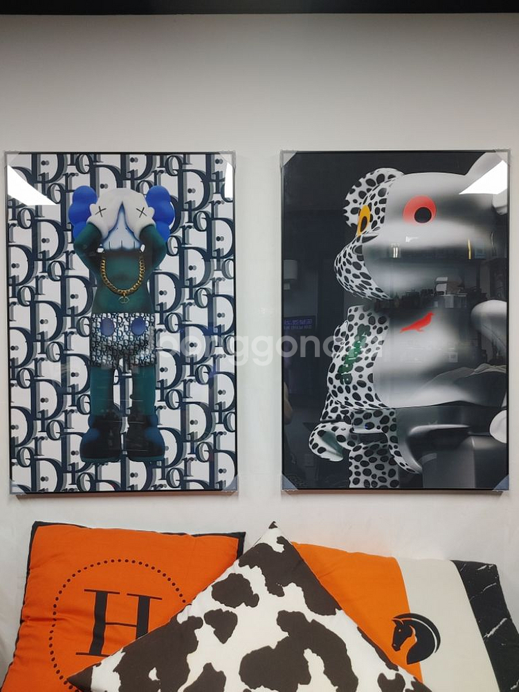 디올 카우스 콜라보 대형 팝아트 그림 액자 인테리어소품--3