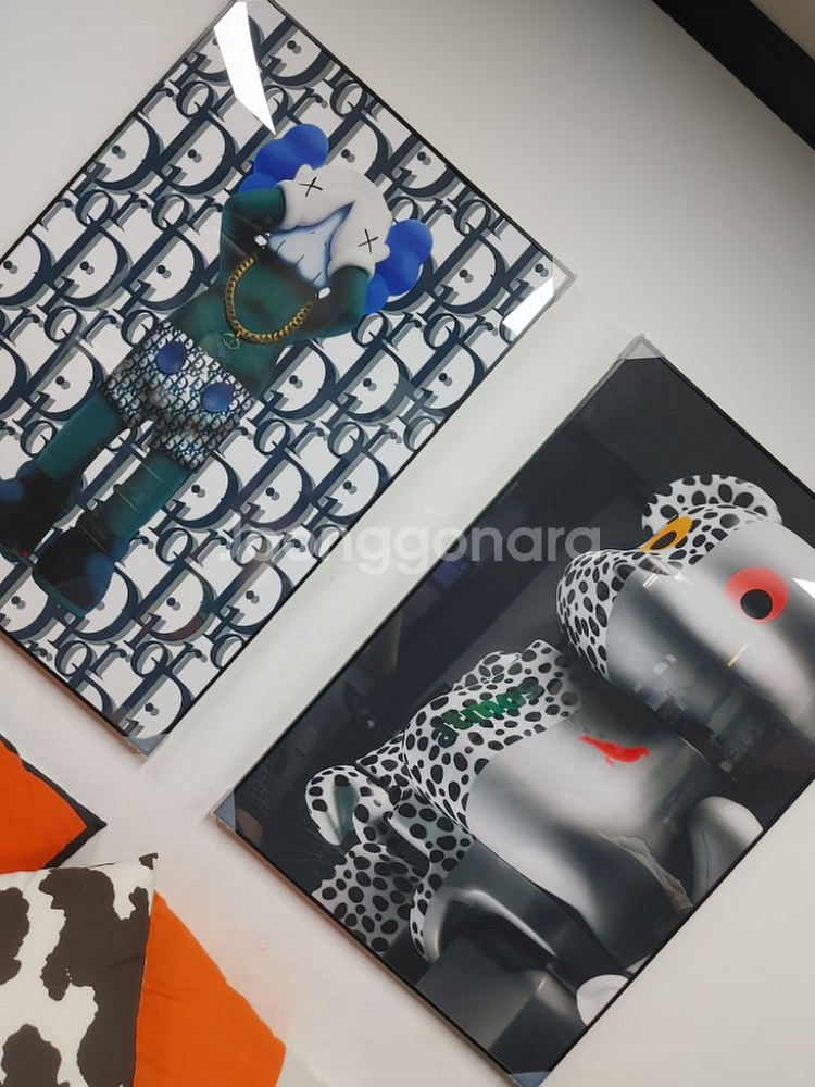 디올 카우스 콜라보 대형 팝아트 그림 액자 인테리어소품--4