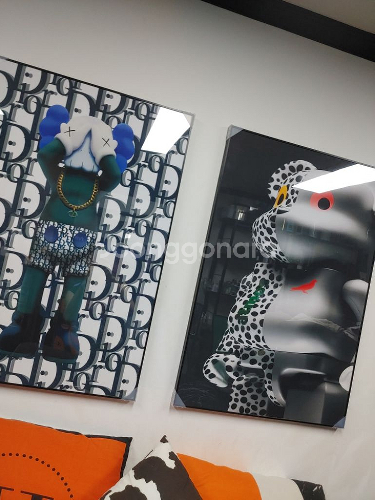 디올 카우스 콜라보 대형 팝아트 그림 액자 인테리어소품--7