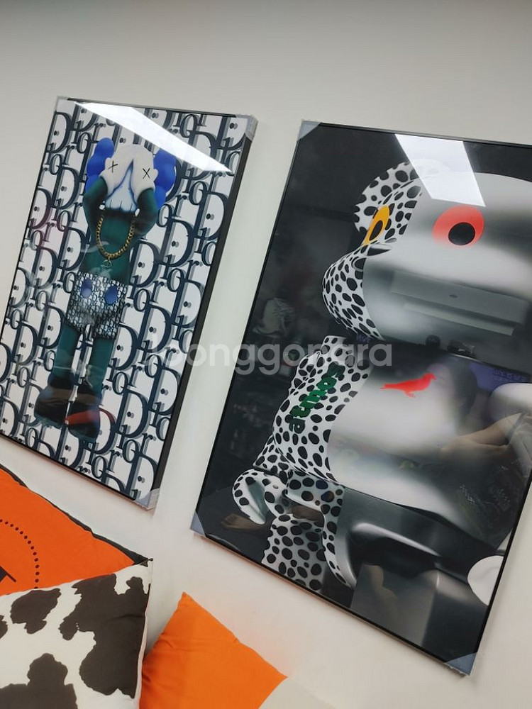 디올 카우스 콜라보 대형 팝아트 그림 액자 인테리어소품--8