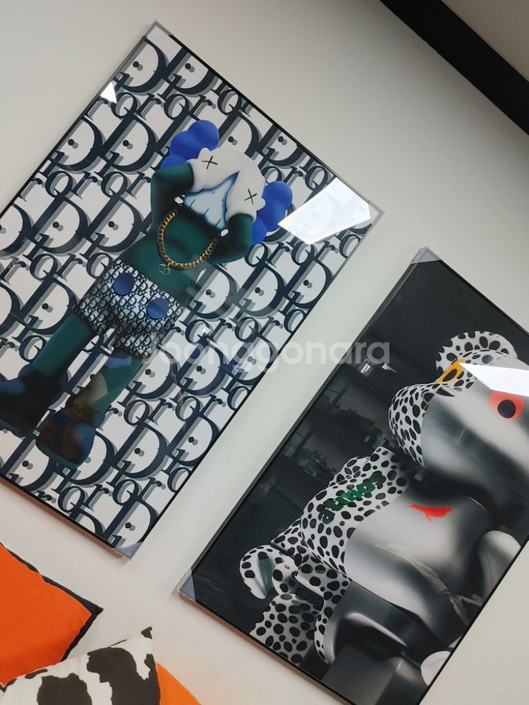 디올 카우스 콜라보 대형 팝아트 그림 액자 인테리어소품--9