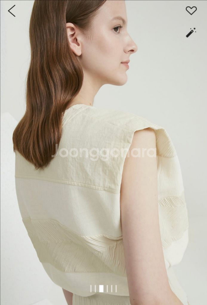 21 타임 TIME 텍스처 슬리브리스 탑 블라우스 나시--1