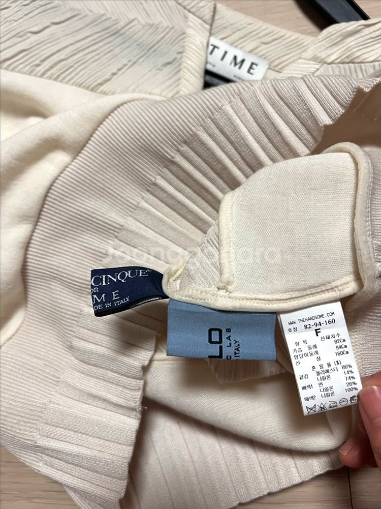 21 타임 TIME 텍스처 슬리브리스 탑 블라우스 나시--8