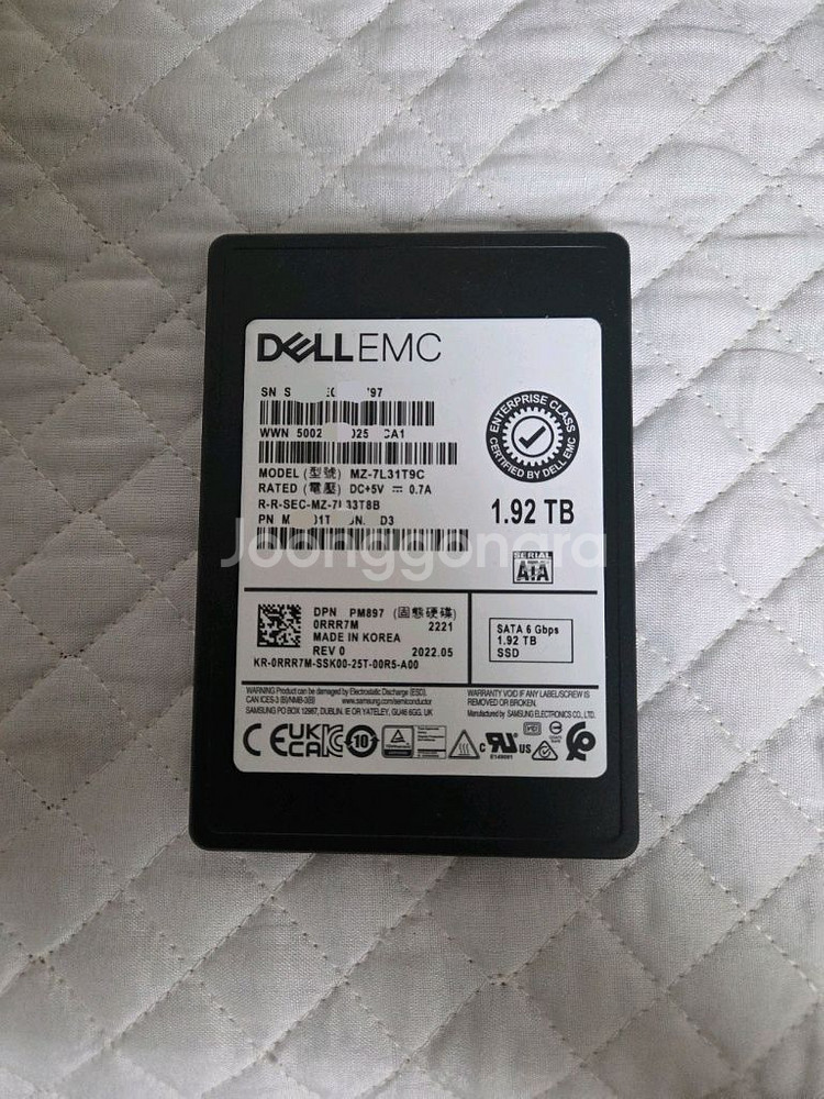 서버용 Dell EMC 1.92TB SATA SSD--0