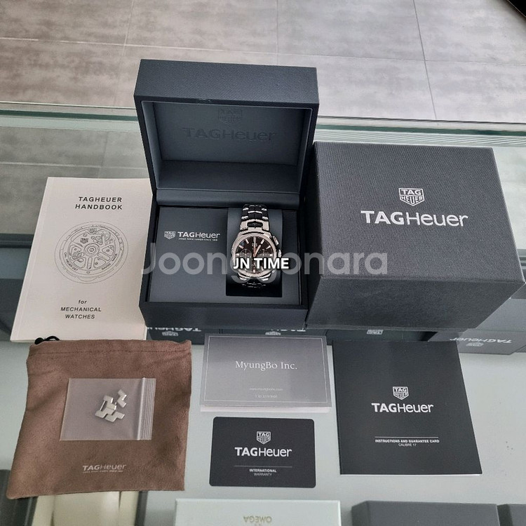 태그호이어 신형 링크 크로노그래프 41mm 검판--8
