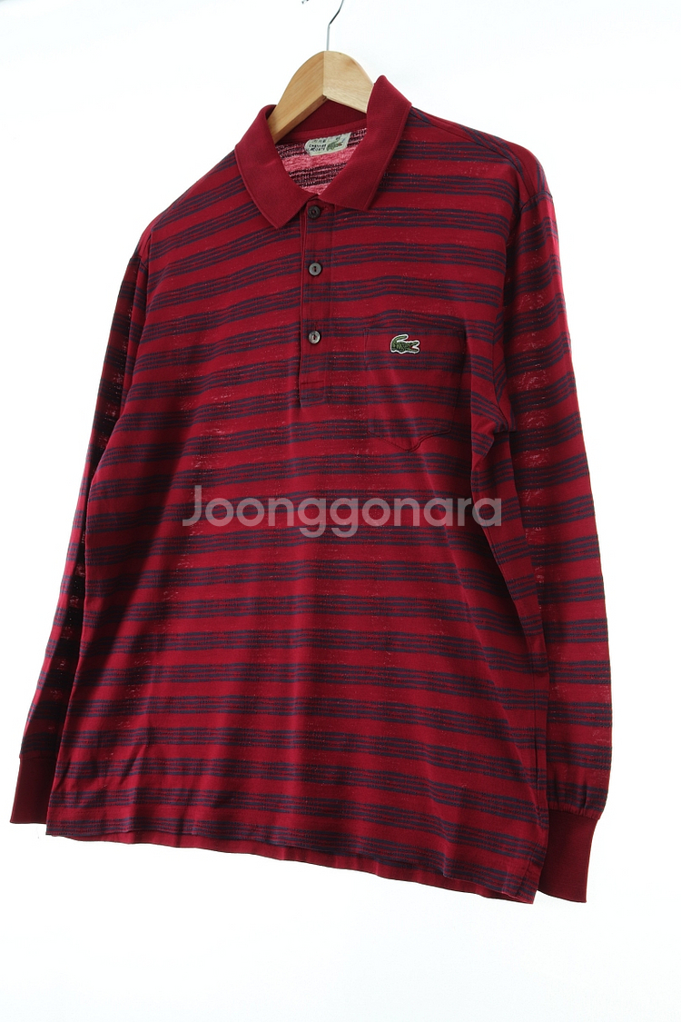 (M-L) 라코스테 카라 긴팔티셔츠 년대 올드스쿨--0