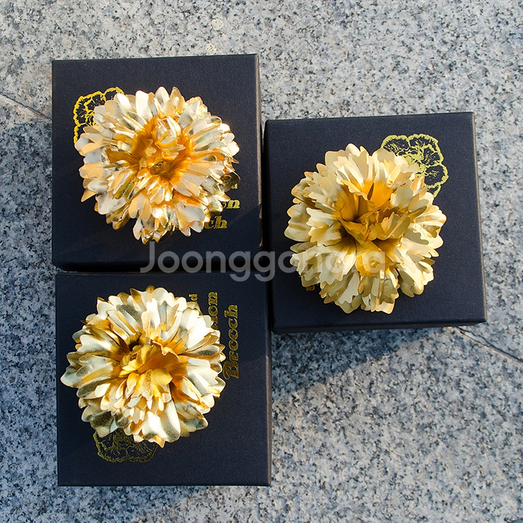 새 24K 골드 카네이션 브로치 꽃 선물 어머님--6
