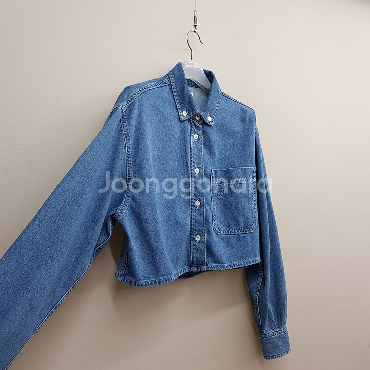 산드로(Sandro) 크롭 데님 셔츠 1사이즈--4