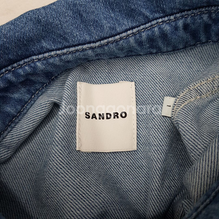 산드로(Sandro) 크롭 데님 셔츠 1사이즈--6
