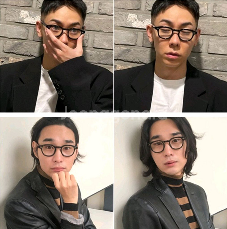 하만옵티컬 월리스46 블랙(셀룰로이드)+무도수블루라이트--0