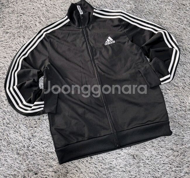아디다스 블랙 검흰 트랙탑 져지집업 100/XL--0