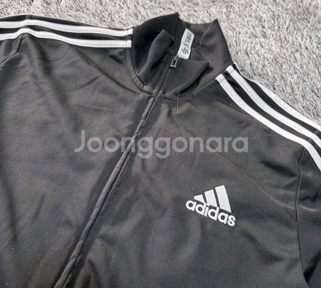 아디다스 블랙 검흰 트랙탑 져지집업 100/XL--1