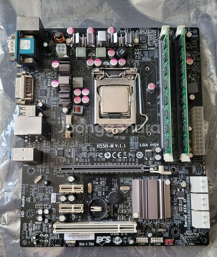 구형 메인보드+CPU 2개+램 2개--0