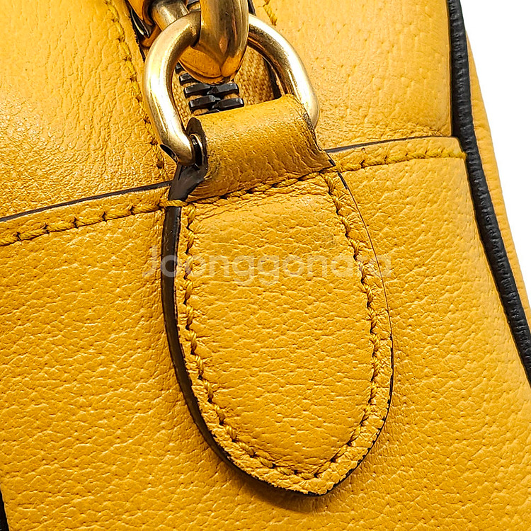 구찌 X 아디다스 옐로우 레더 레터링 스몰 크로스백--7