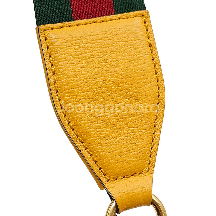 구찌 X 아디다스 옐로우 레더 레터링 스몰 크로스백--8