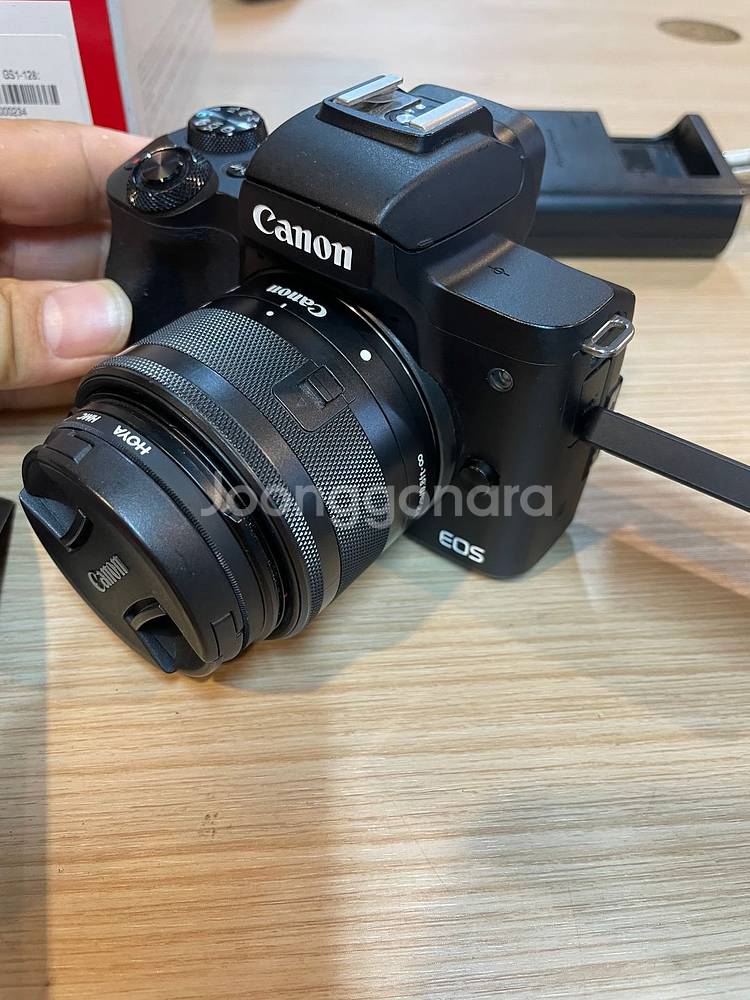 캐논 EOS M50 미러리스 카메라 15-45렌즈 풀셋--0