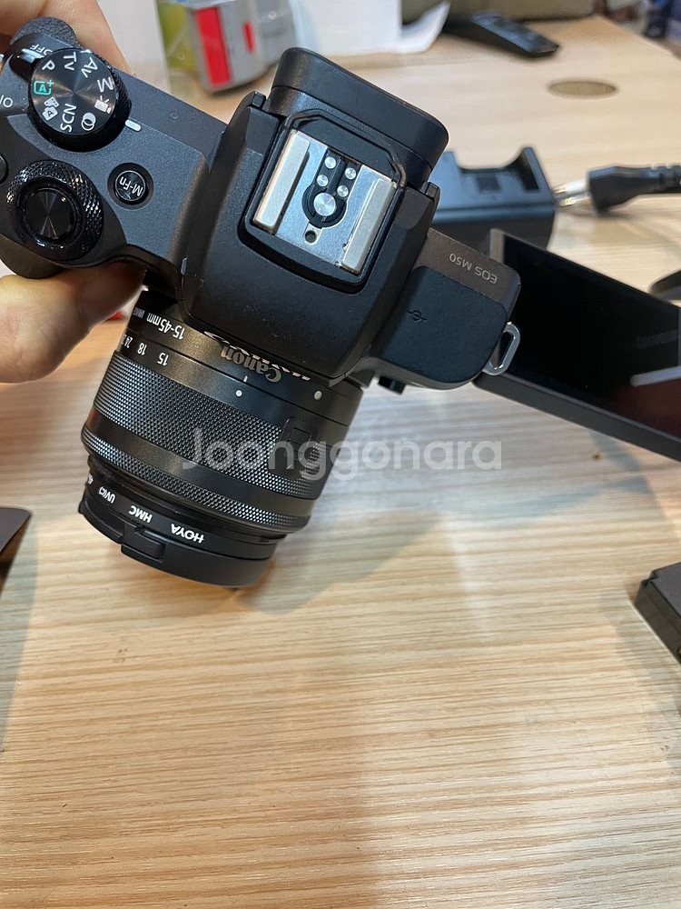 캐논 EOS M50 미러리스 카메라 15-45렌즈 풀셋--8
