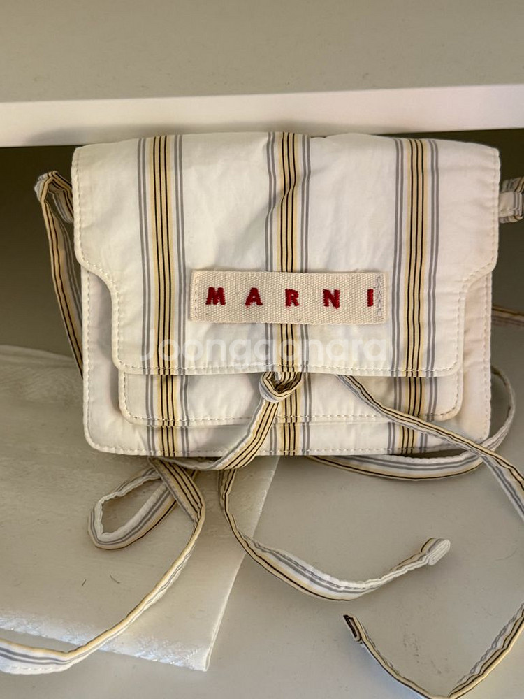 마르니 코튼 스트라이프 트렁크백 cotton strpi--2