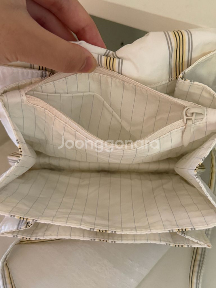 마르니 코튼 스트라이프 트렁크백 cotton strpi--8