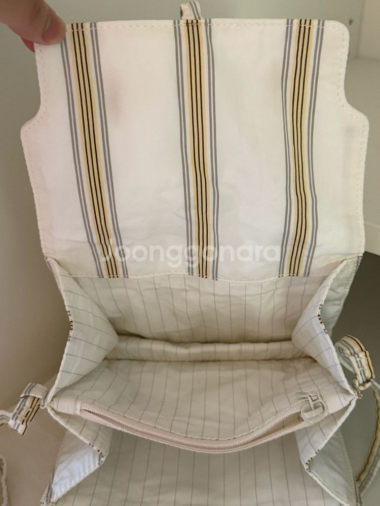 마르니 코튼 스트라이프 트렁크백 cotton strpi--7