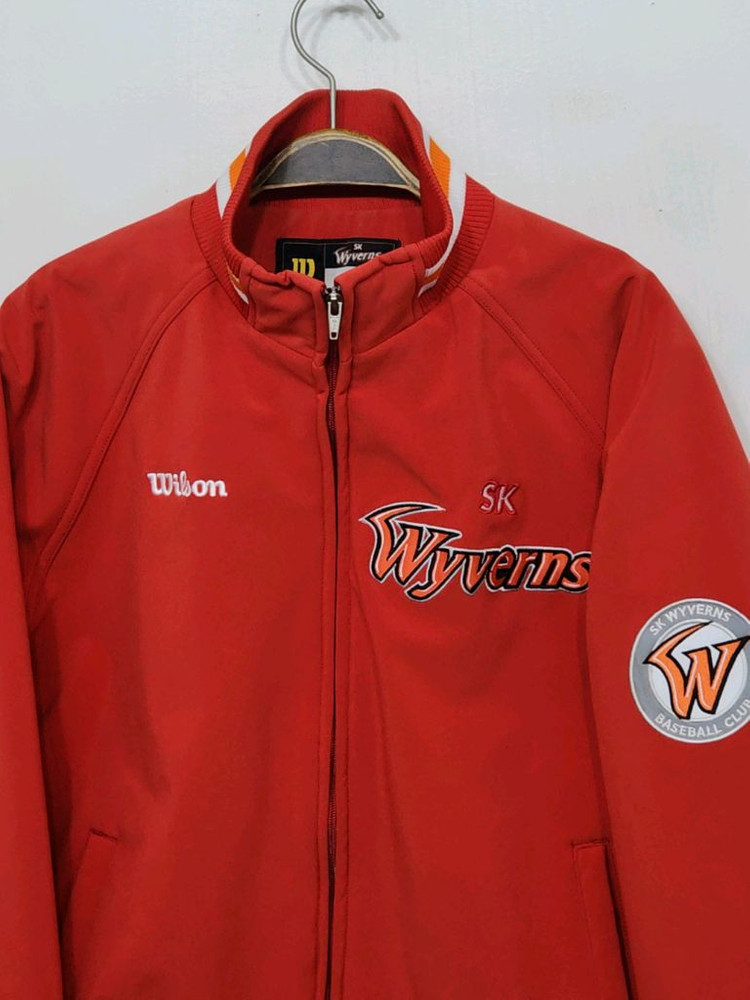 (L) SK 와이번스 야구점퍼 빨강 스타디움 자켓 이미지