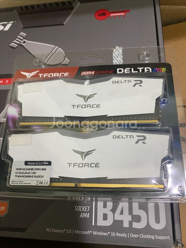 팀그룹 T-force DDR4 3600 CL18 16g--0