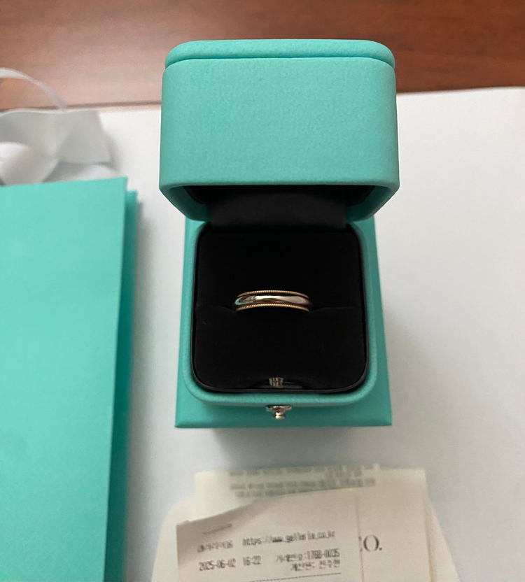 티파니앤코 밀그레인 로즈골드 4mm, 4.5호--2