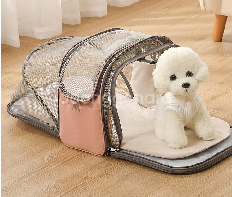 FB 반려견 강아지 고양이 반려동물 이동가방 (카키색--1