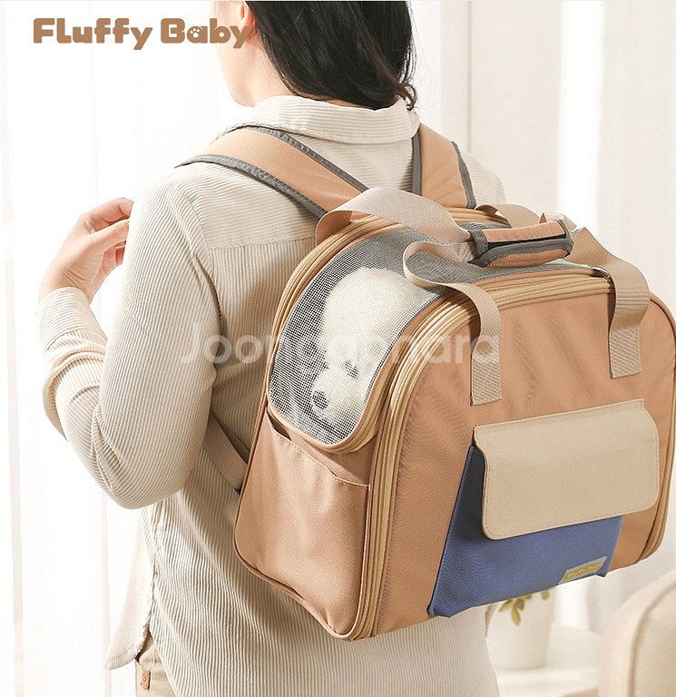 FB 반려견 강아지 고양이 반려동물 이동가방 (카키색--3