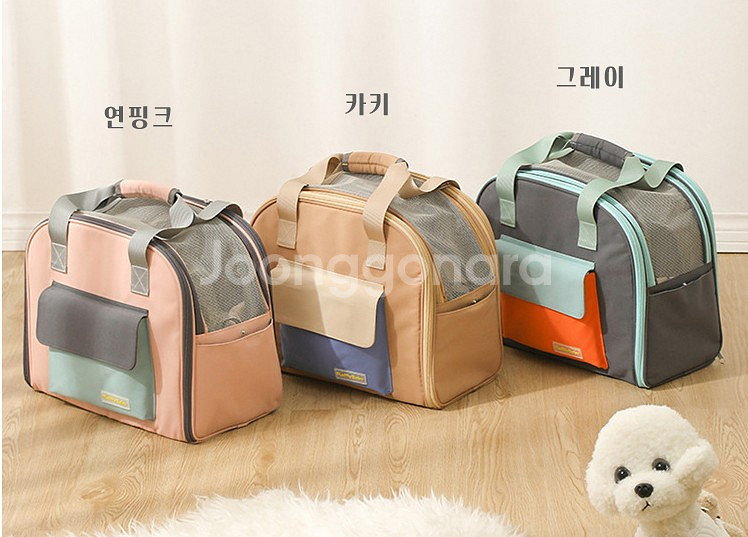 FB 반려견 강아지 고양이 반려동물 이동가방 (카키색--2