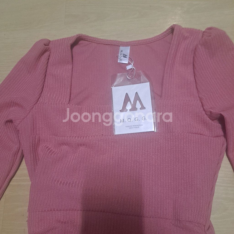 [새상품] 레티고 스퀘어넥 골지 슬림 미니 원피스--1