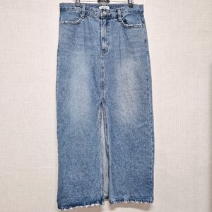 데님 스커트 청치마 앞트임