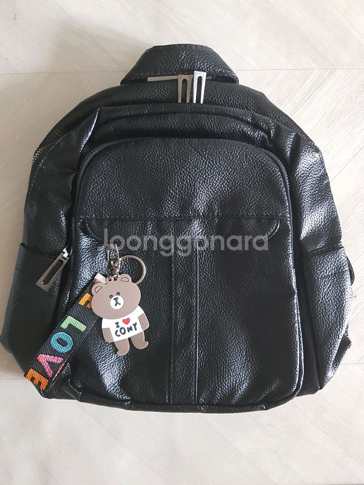 귀여운 곰돌이 여성 가방 블랙 백팩--3