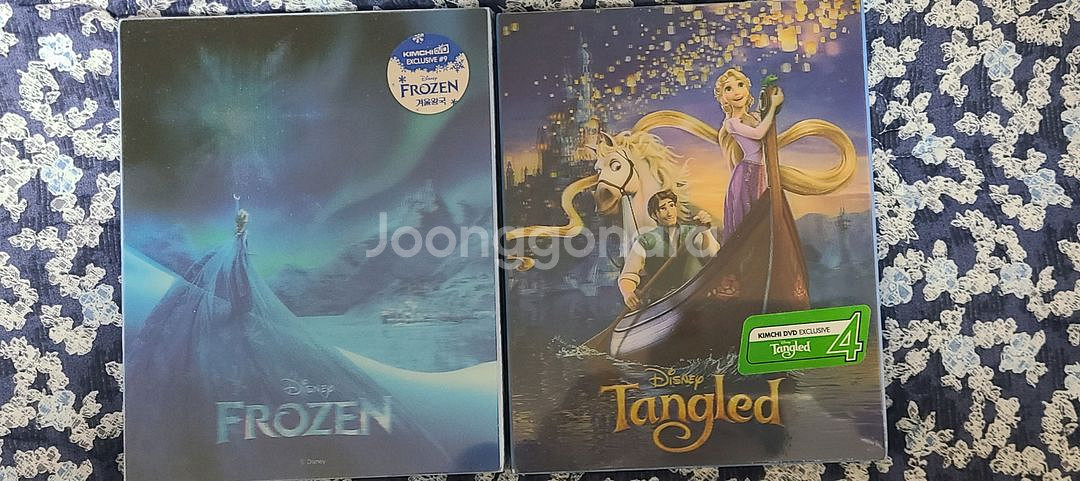 김치DVD 겨울왕국라푼젤 렌디큘러 블루레이판매합니다--0