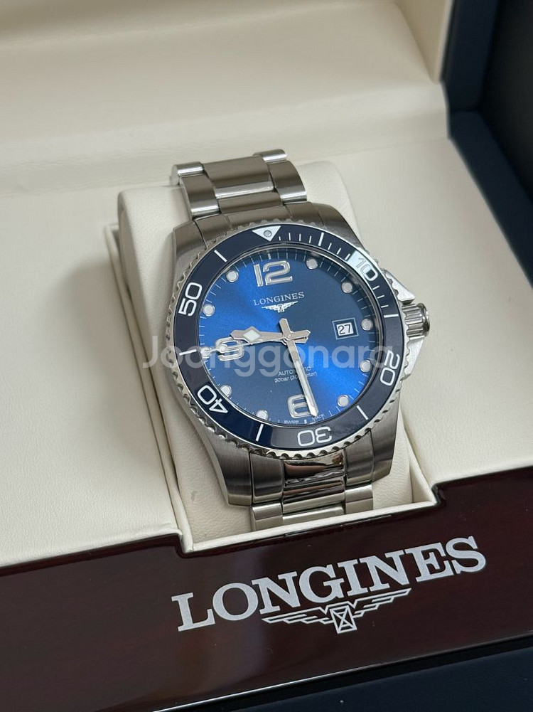 론진 하이드로콘퀘스트 41mm 청판 오토매틱--0