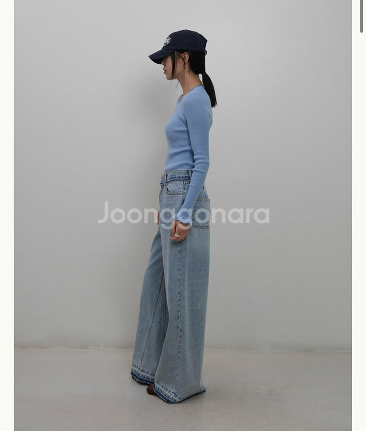 11am 와이드 부츠컷 데님 팬츠--1