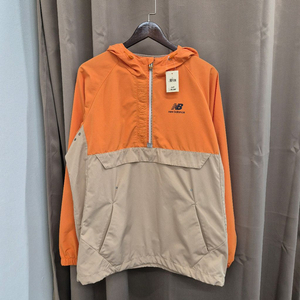 뉴발란스 오렌지/베이지 아노락 후드 바람막이 XL