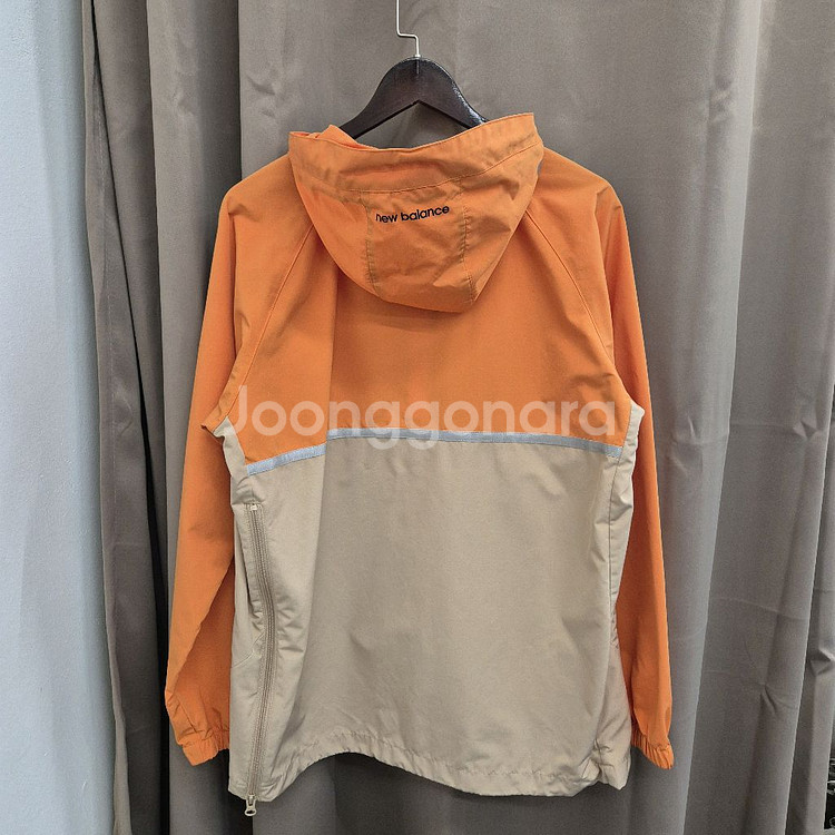 뉴발란스 오렌지/베이지 아노락 후드 바람막이 XL--1