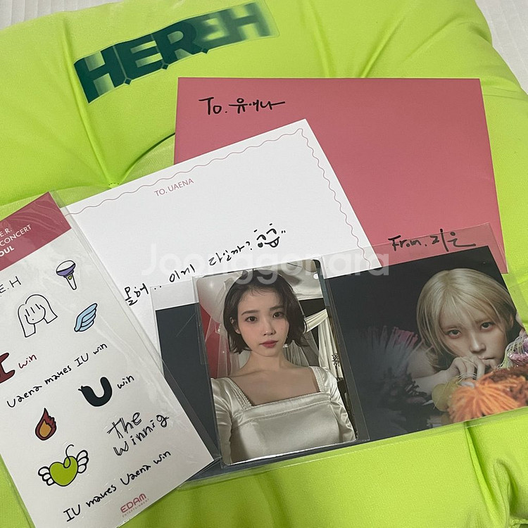 아이유 헐콘 특전 방석--0