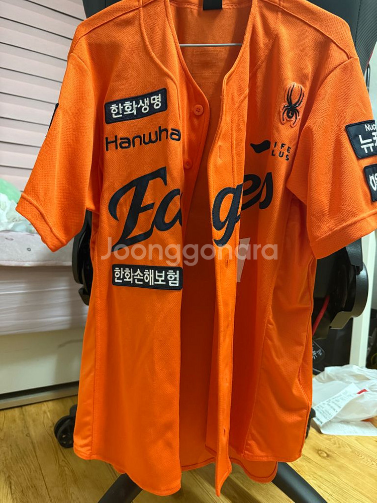 2025 한화이글스 xl 스파이더 어센틱 유니폼--0